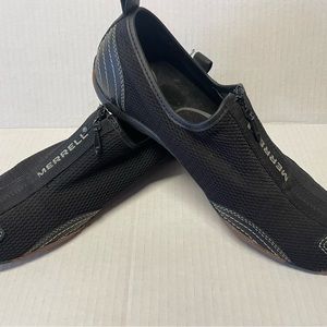 Merrell Barrado J73426 Size 8 Black Mesh Zip Up Athletic Running Shoes Women